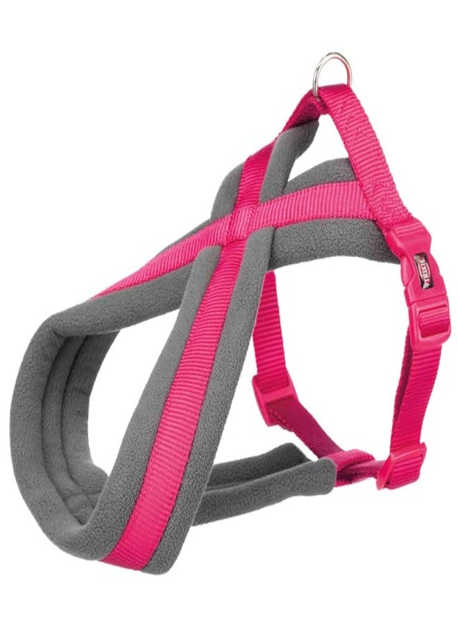 Trixie Premium Touring Harness for Dogs Made with Fleece Padding, Adjustable, and Lightweight Strong D-Ring Keeps The Harness and Leash in Place S-M: 40-70 cm/20 mm, Fuchsia - Image 2